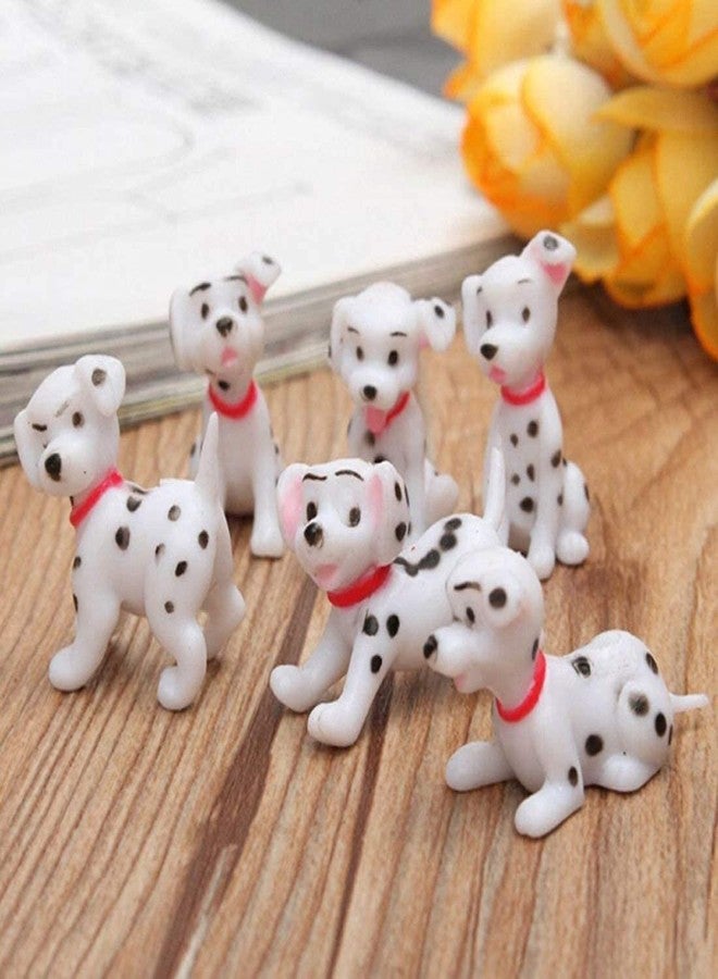 BHOOLU&GOOLU Plastic Cute Miniature Dog 6 Pcs/Set (Multi Color) - Image 2